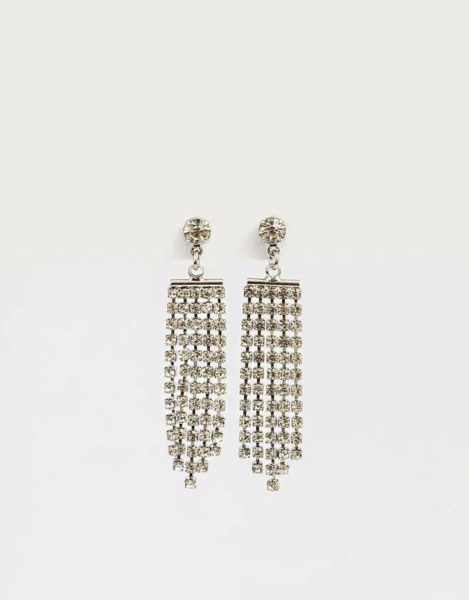 Aros cortos con strass