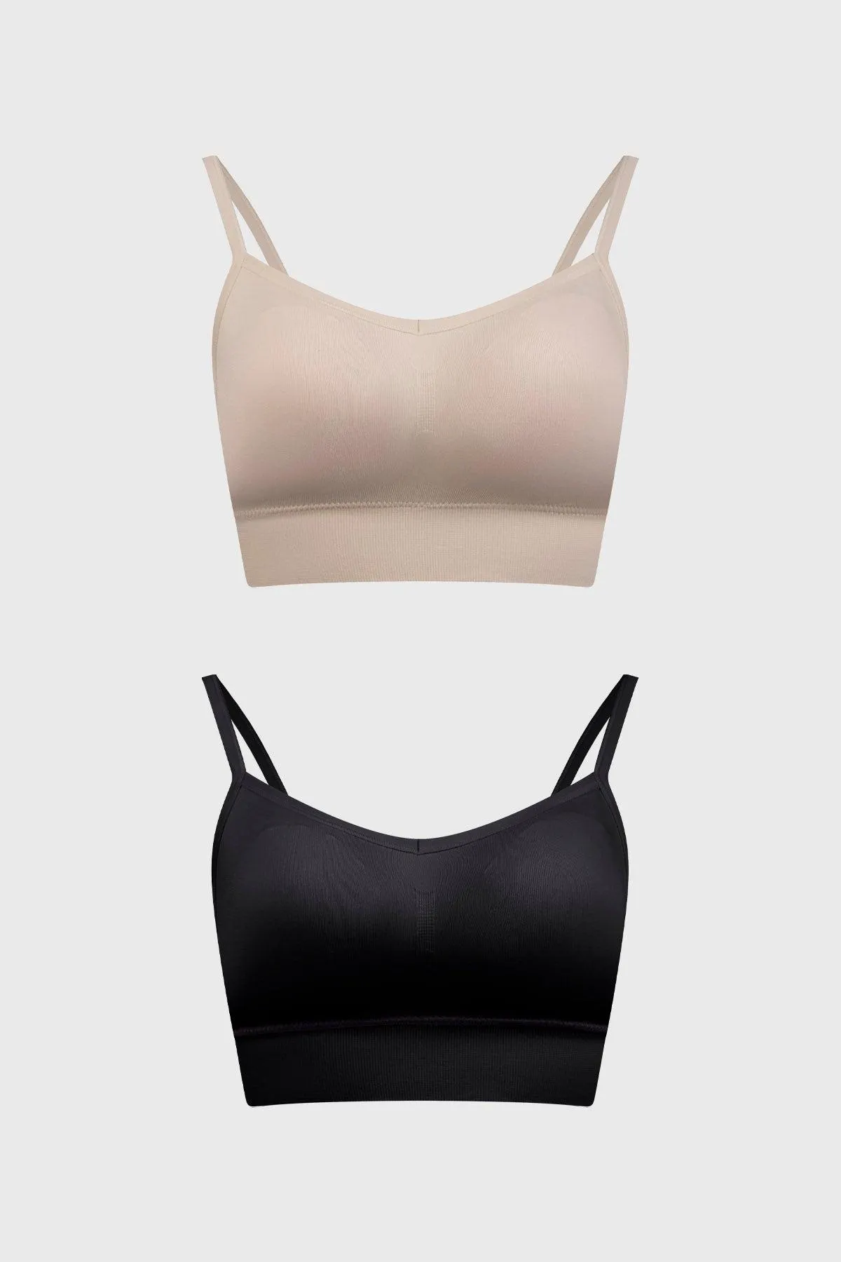 Sostén Mujer Bipack Peto Liso Negro