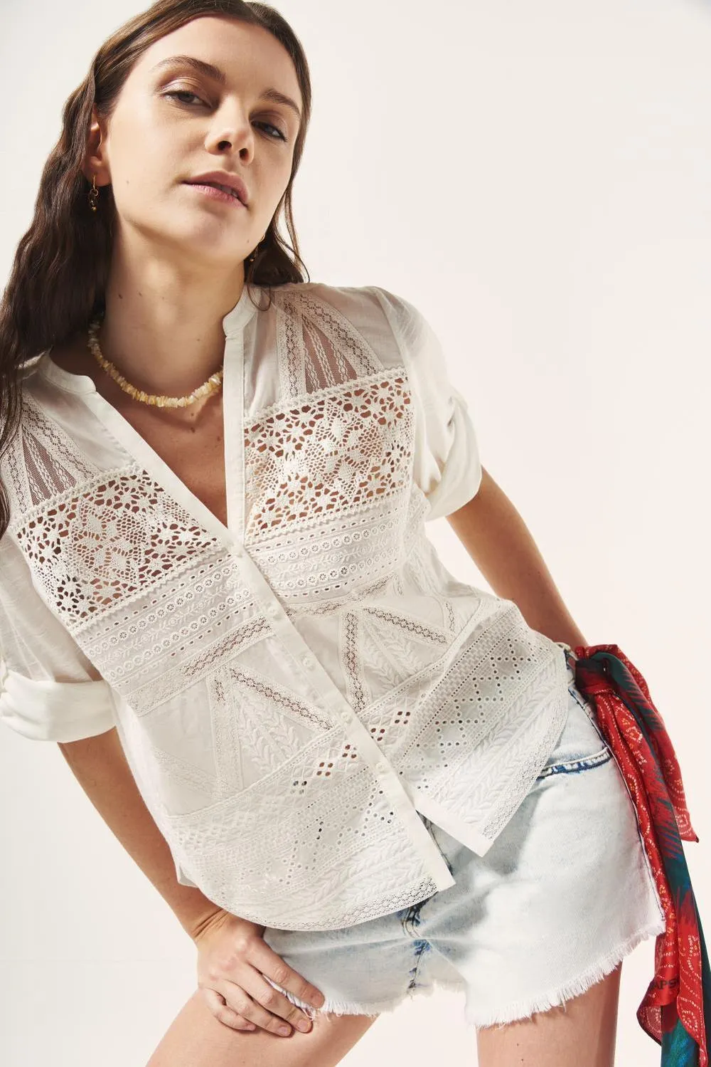 camisa amalita marine lurex