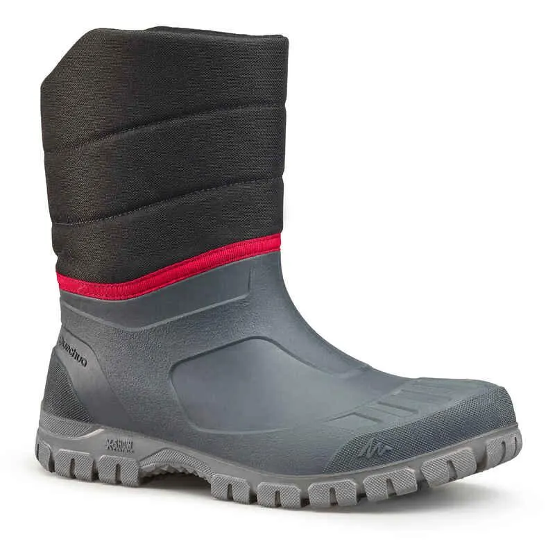 BOTAS SENDERISMO DE NIEVE HOMBRE SH100 GRIS/NEGRO