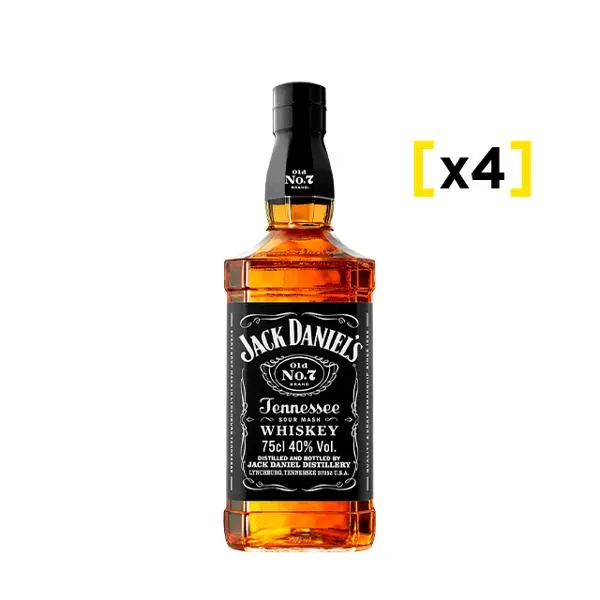 Whiskey Jack Daniels N°7 750 CC x4 | Liquidos.cl