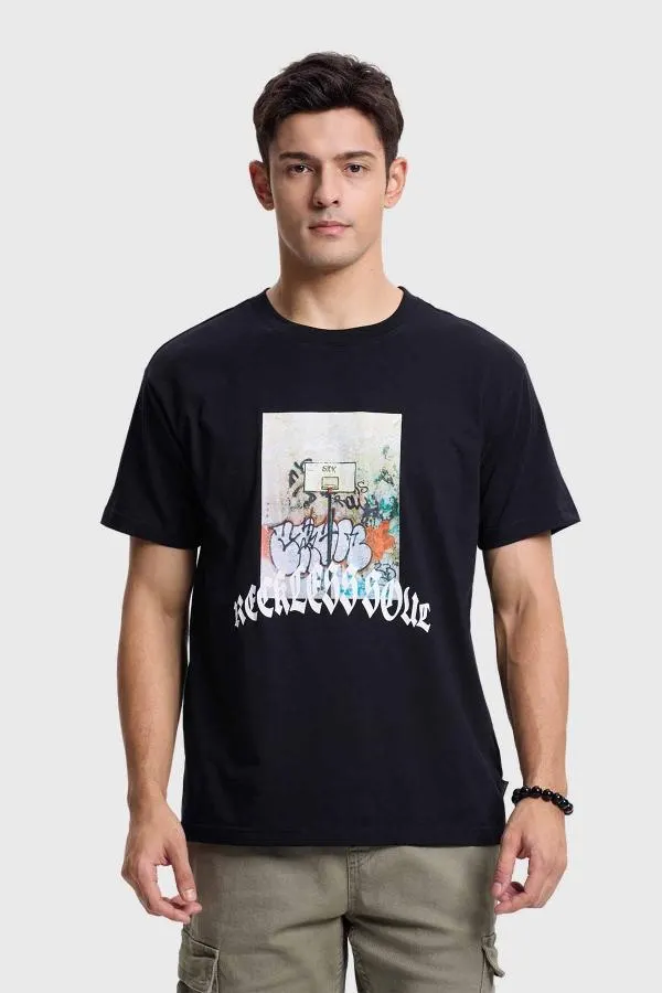 Polera hombre street negro
