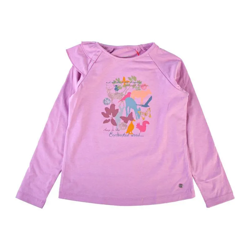 Polera Manga Larga Niña Violeta