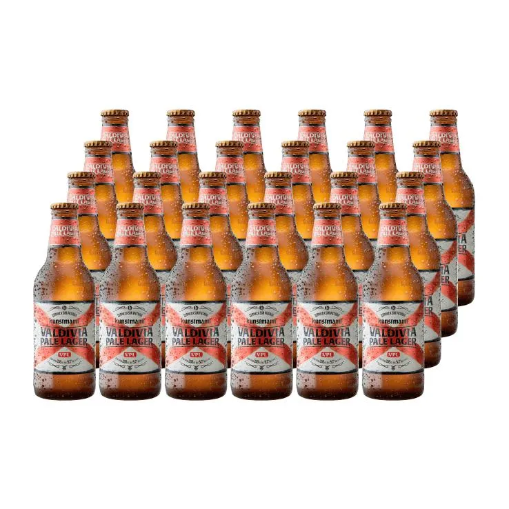 Cerveza Kunstmann Valdivia Pale Lager botella 330 CC x24 | Liquidos.cl