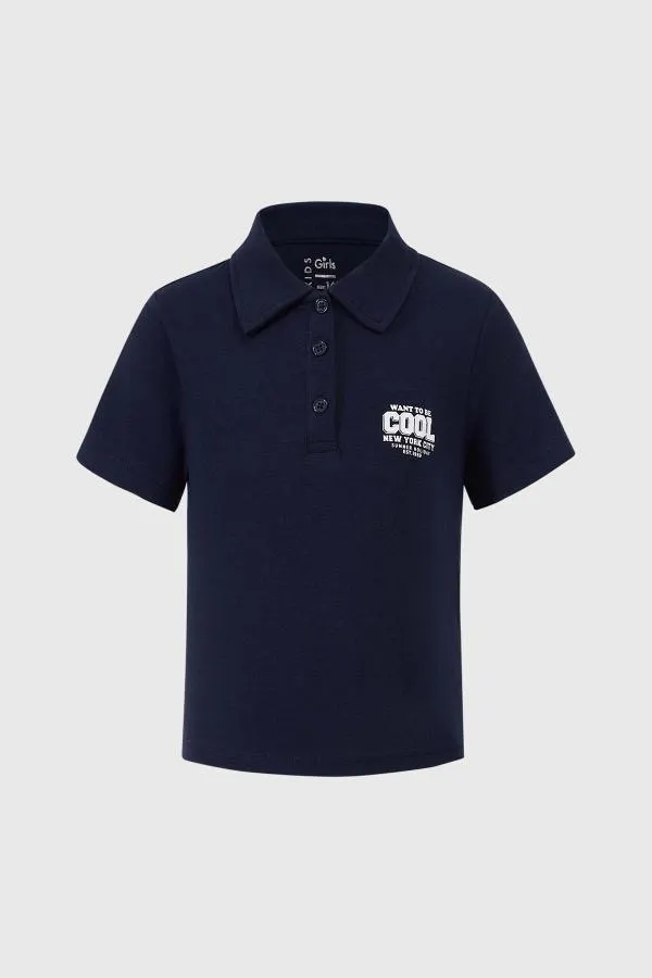 Polera niÑa sport azul