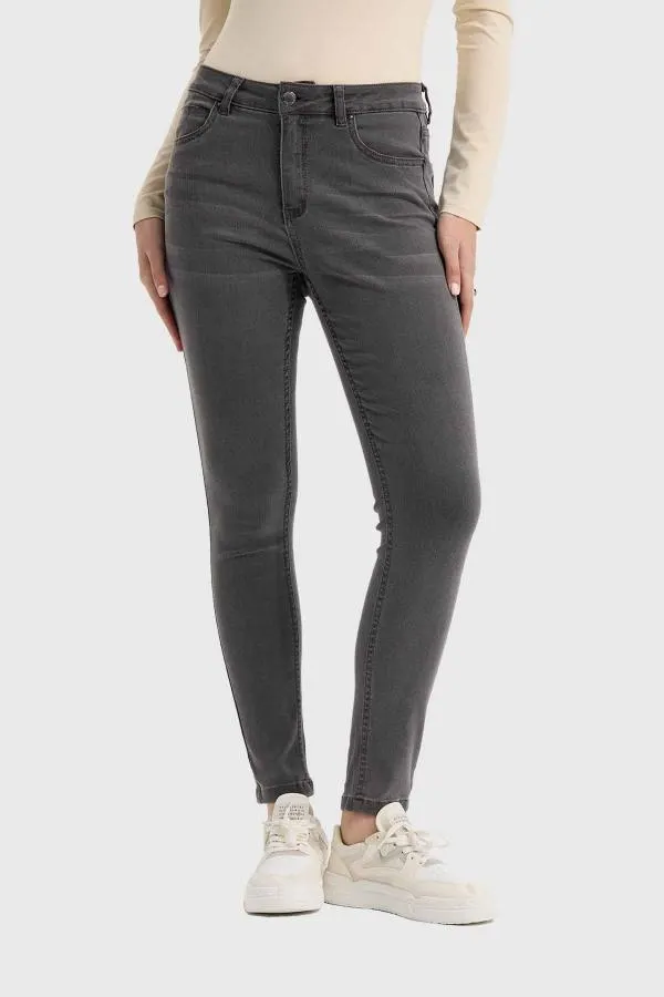 Jeans mujer super skinny emilia gris fsp ii