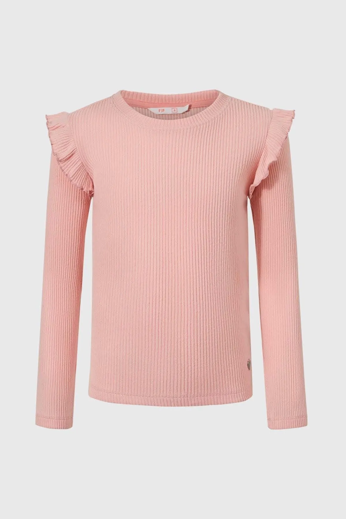 Polera Niña Con Vuelos Rosado