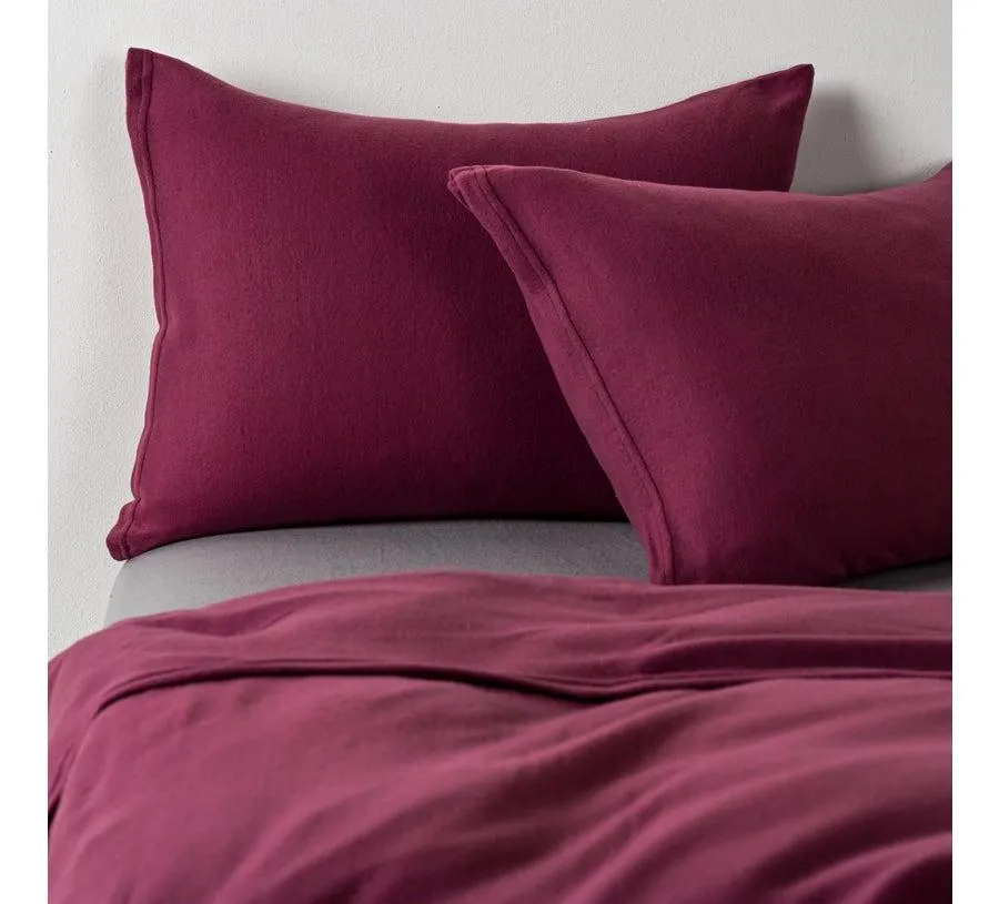 Sábanas Polar 2 Plazas Liso Guinda