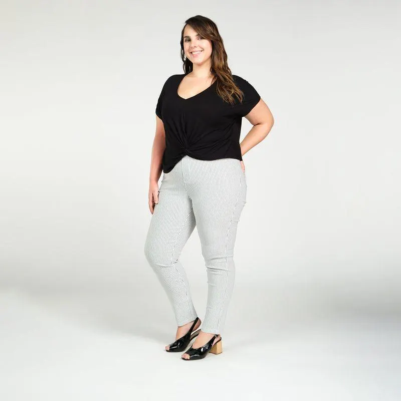 Legging Tiro Alto Diseño Rayas Viscosa