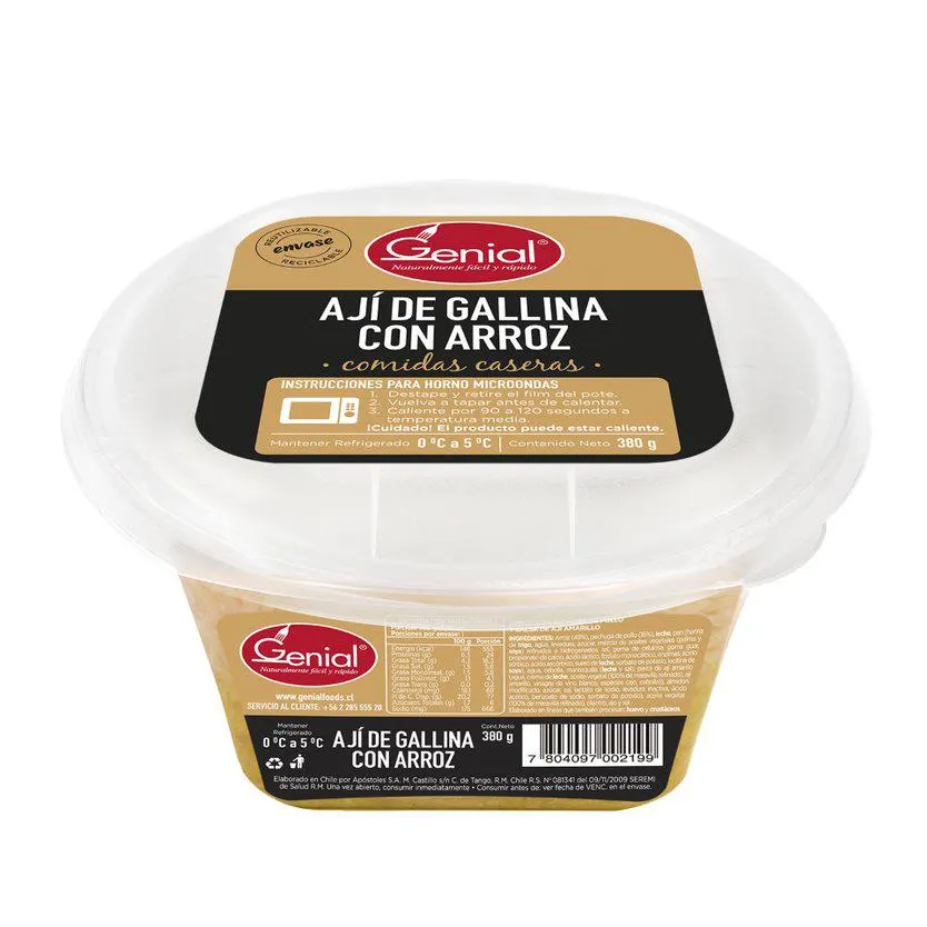Ají De Gallina Con Arroz Genial 380 Grs
