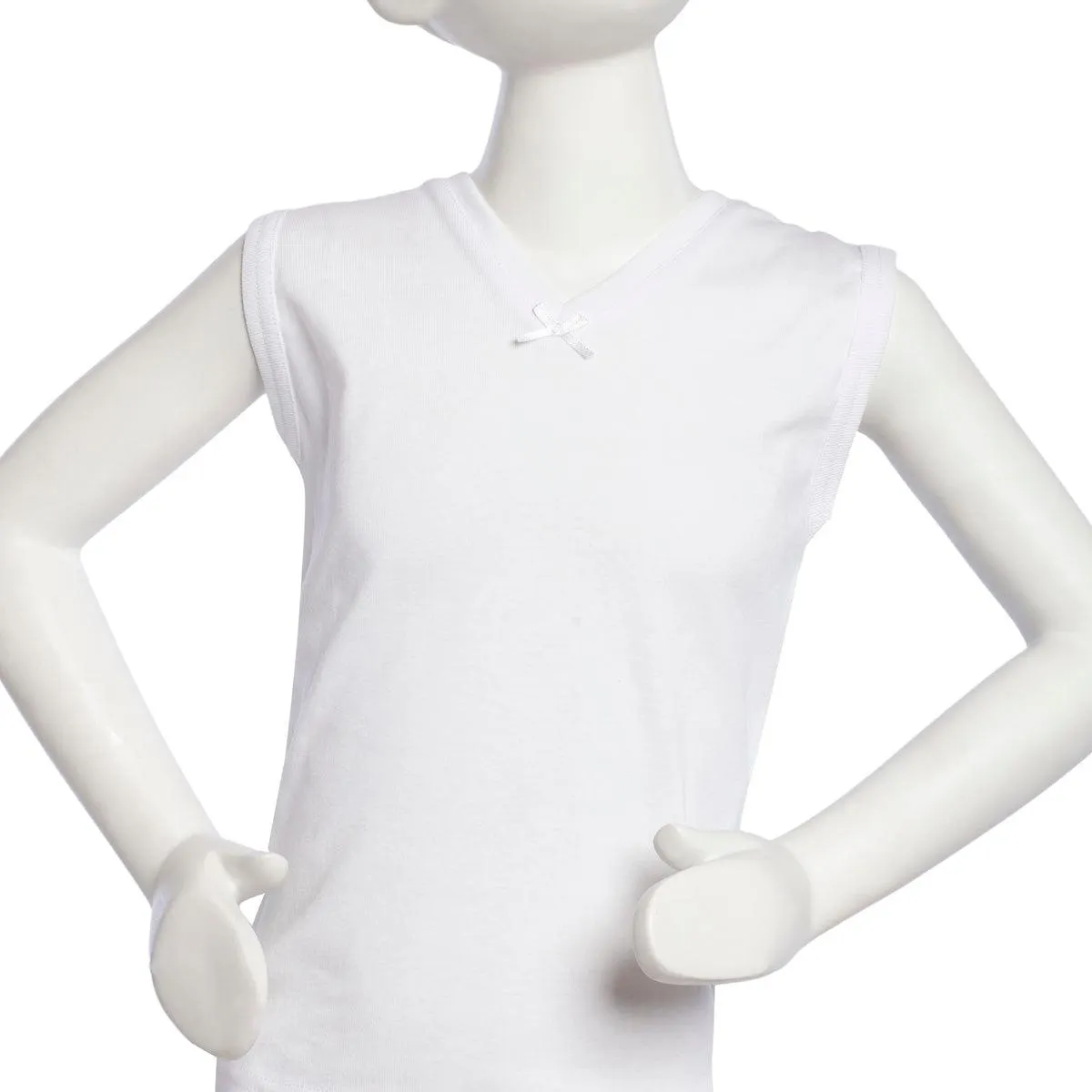 Tais - Camiseta Niña Sin Mangas Cuello "V" Algodón