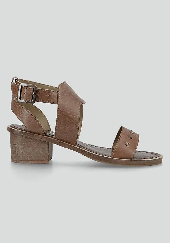 Sandalia Tobillo Tomado Y Tachas Decorativas Mujeres 36 Cafe Abierto