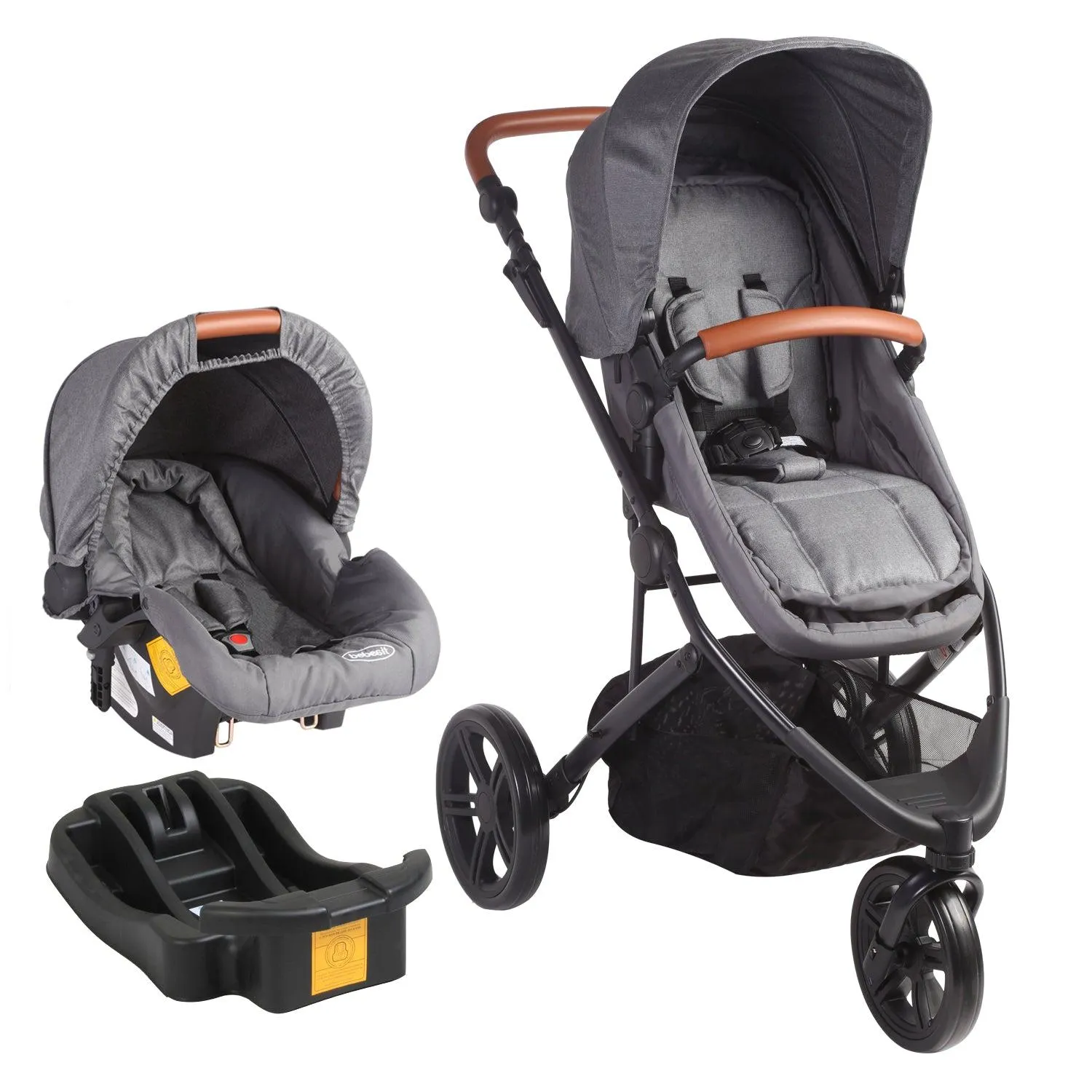 Coche Cuna Travel System Trek Gris