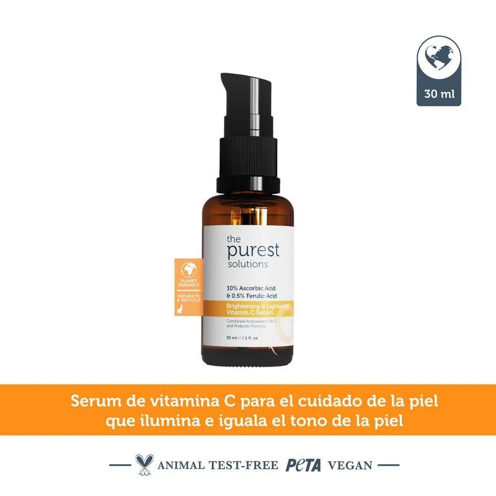 Serum Iluminador con Vitamina C, 10% Ácido Ascórbico y Ácido Ferúlico 0,5% 30ml