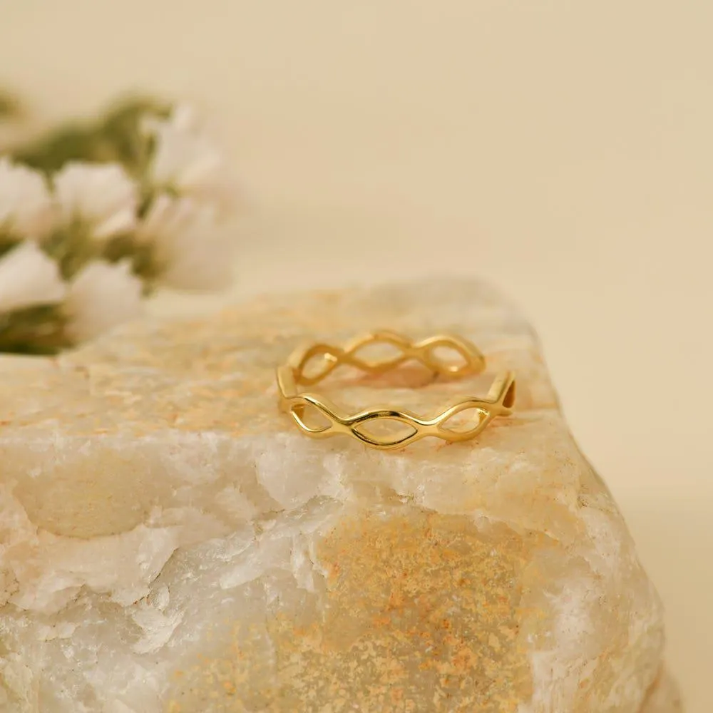 Cadenas Anillo Ajustable Dorado