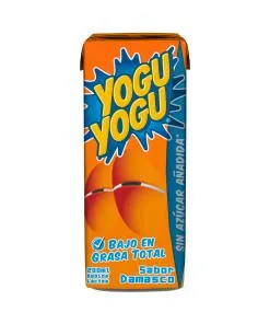 Bebida Láctea Sabor A Damasco Bajo En Grasas Sin Azúcar Añadida Yogu Yogu 200 Ml