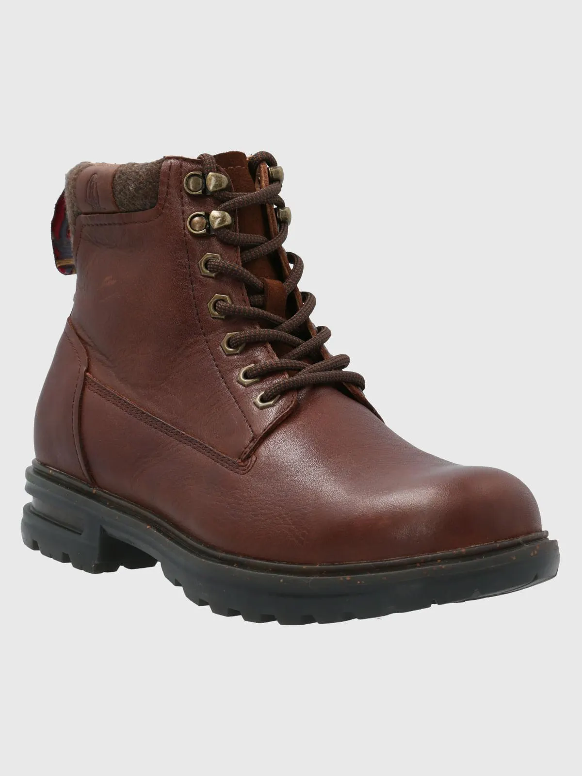 Botin Cuero Hombre Erne Café Hush Puppies