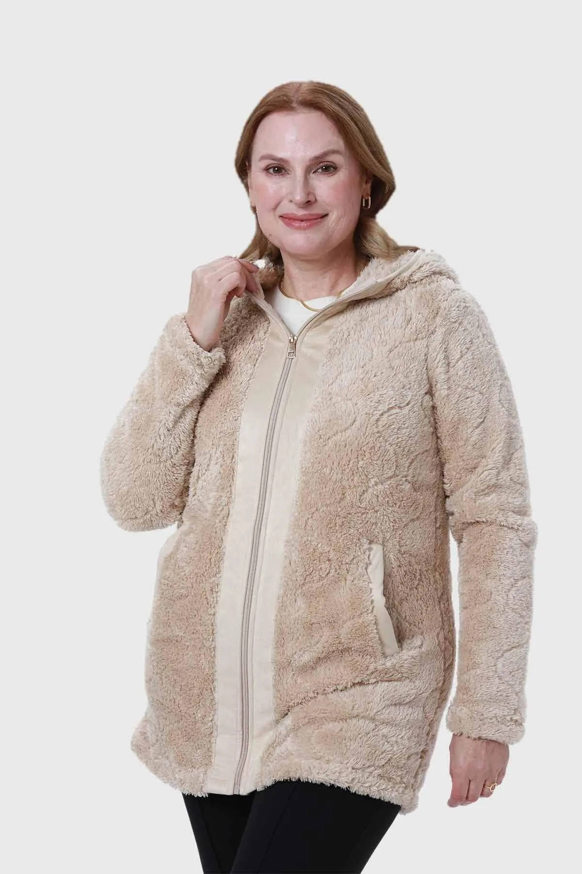 Polar Mujer Peludo Beige