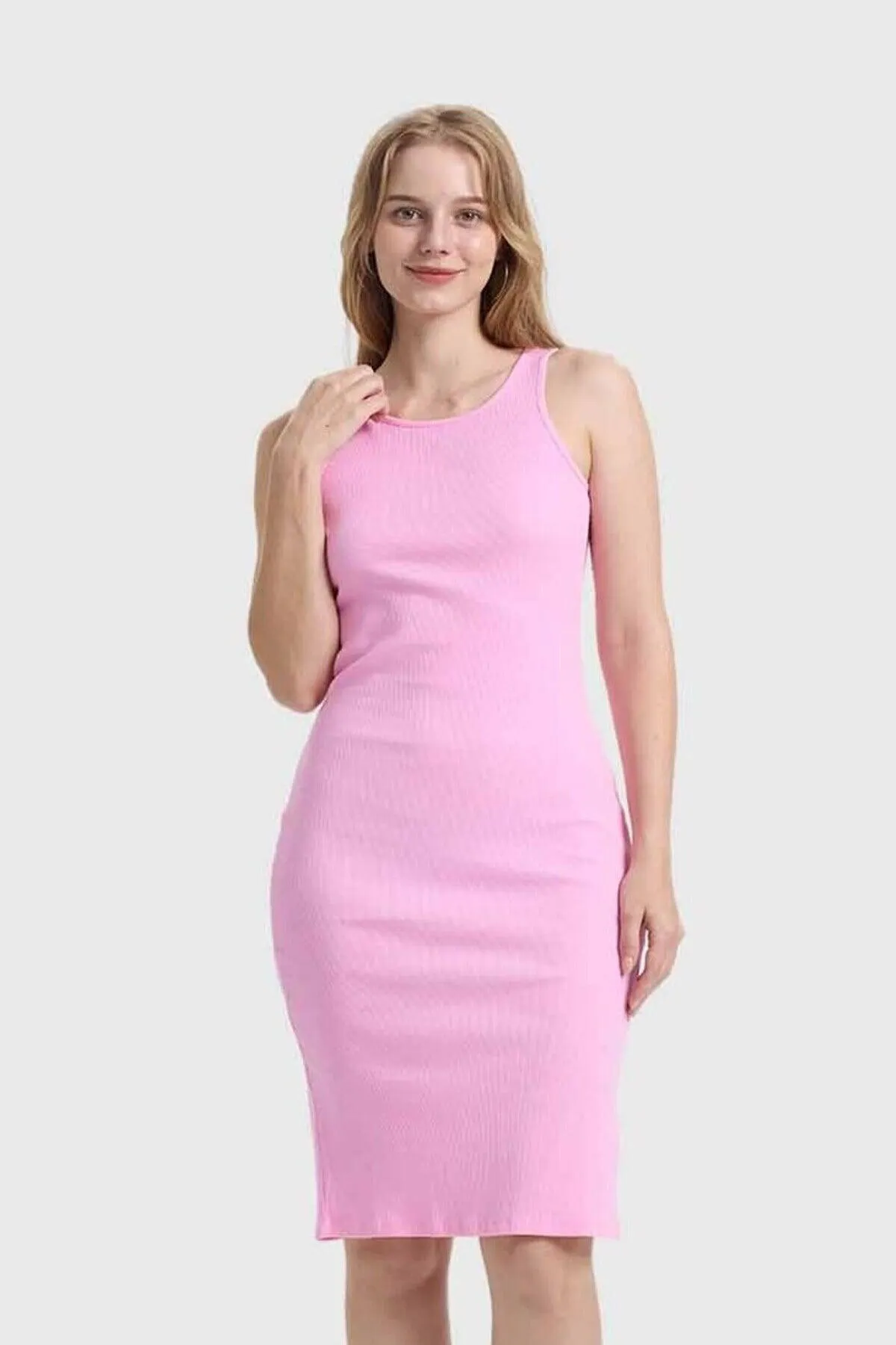 Vestido Mujer Halter Midi Rosado