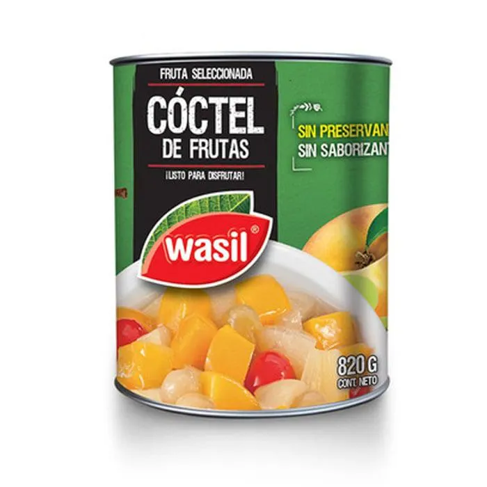 Cocktail Frutas Wasil 820 Grs