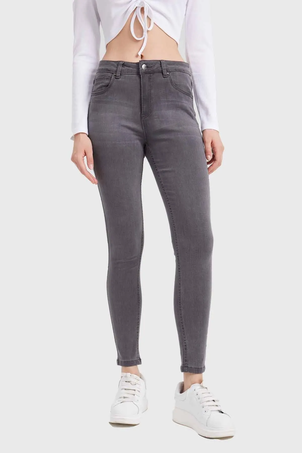 Jeans Mujer Skinny Estela Gris