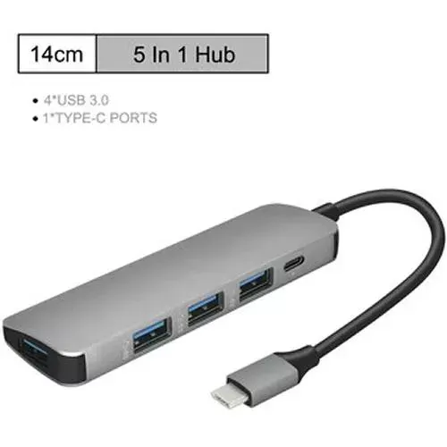 Adaptador Hub Usb-C Multipuertos 5 En 1 Hdmi, Jack, Usb, Usb C - 112GT00006