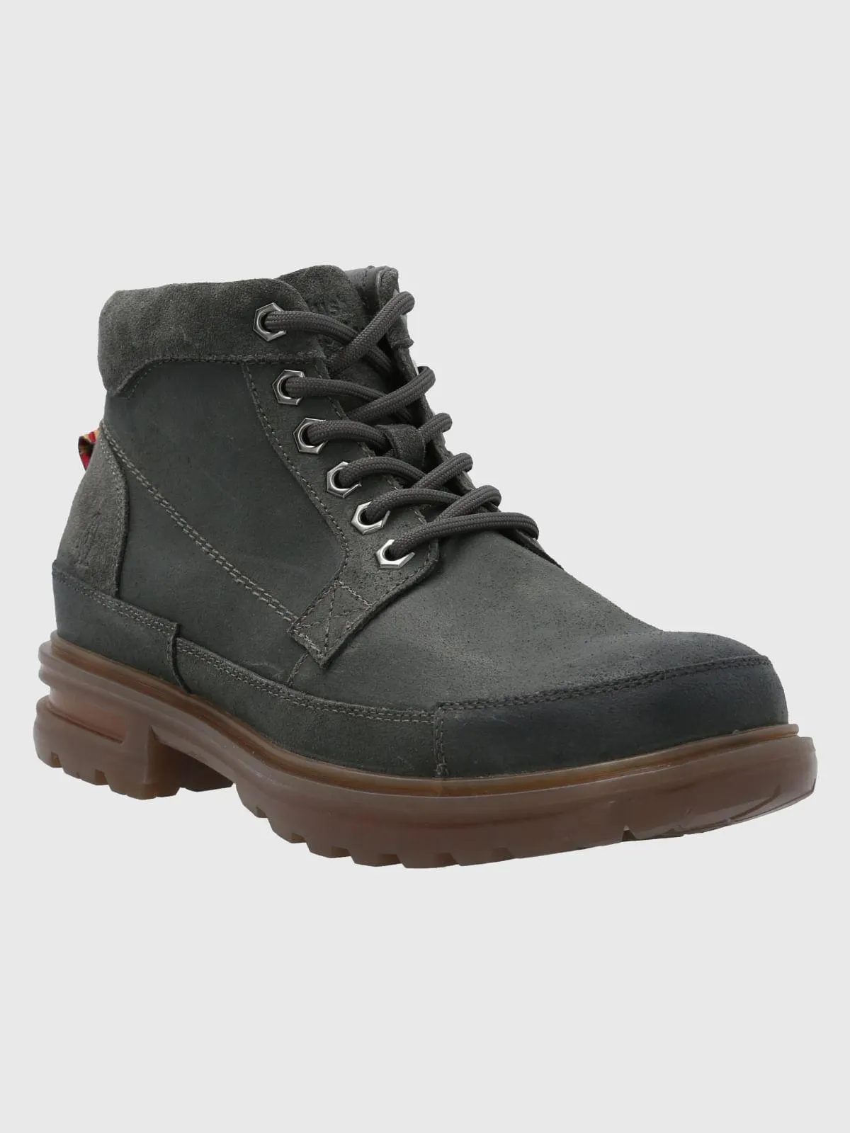 Botin Cuero Hombre Terzo Gris Hush Puppies