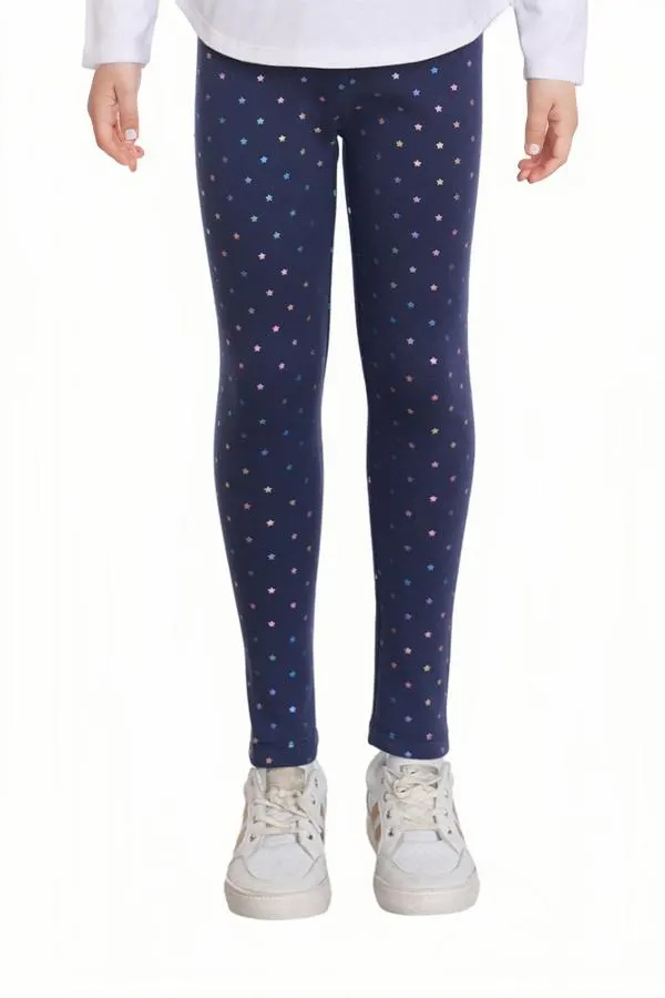 Calza niÑa mini print azul