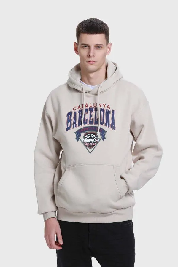 PolerÓn hombre print college beige