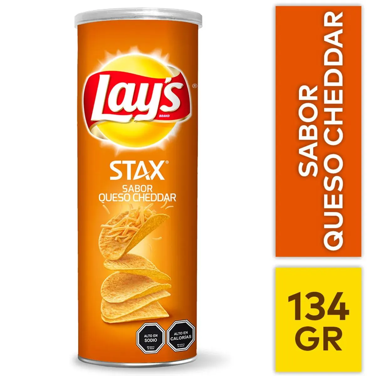 2 x Papas Fritas Stax Crema Cebolla, Sal O Cheddar Lays 134 Grs