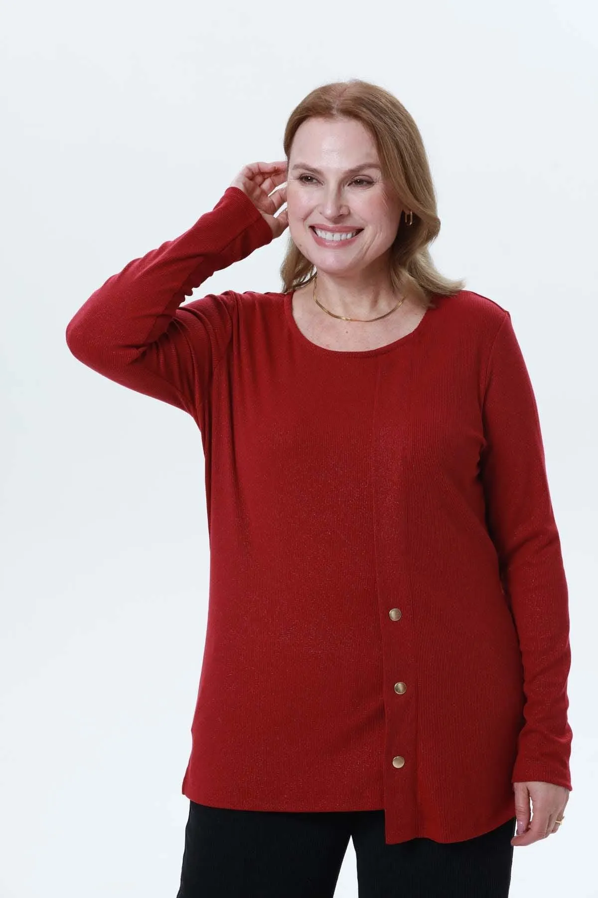 Polera Mujer Tejida Guinda