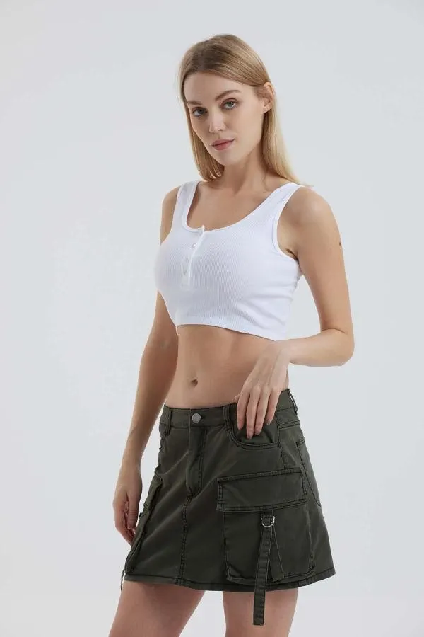 Polera mujer top rulÉ en basta blanco