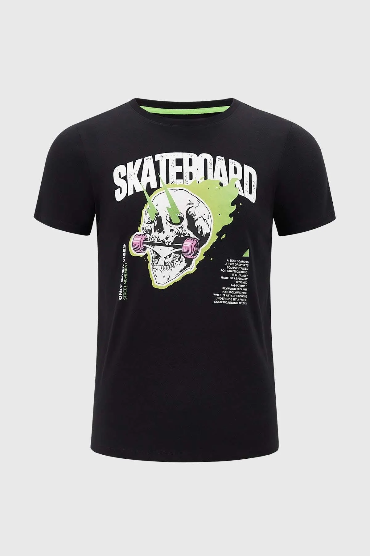 Polera Niño Print Negro