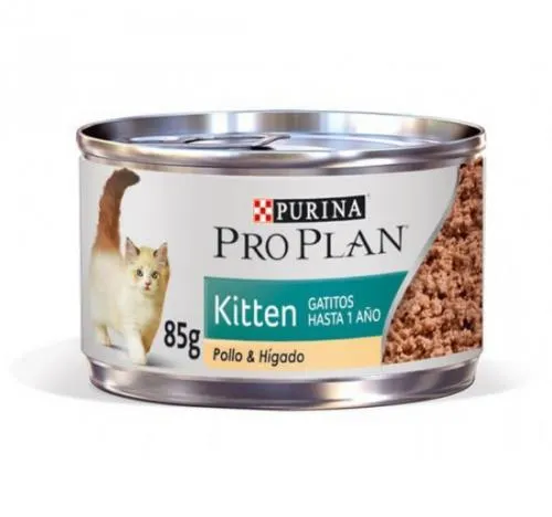 PRO PLAN KITTEN POLLO E HIGADO LATA 85 GR