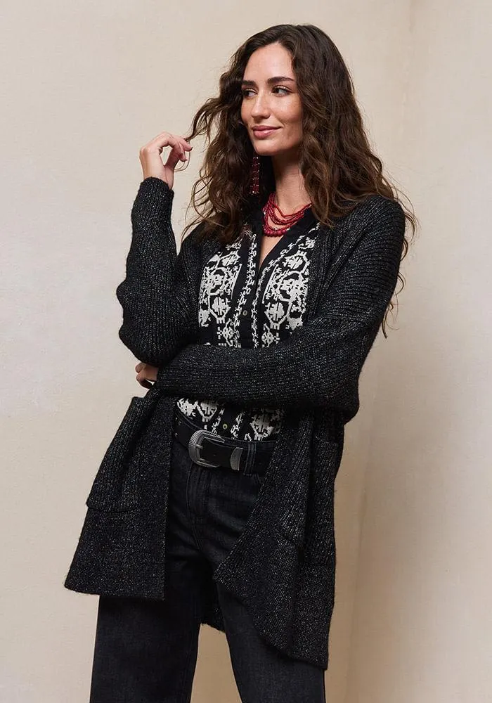 Chaleco Lurex Colores Negro M