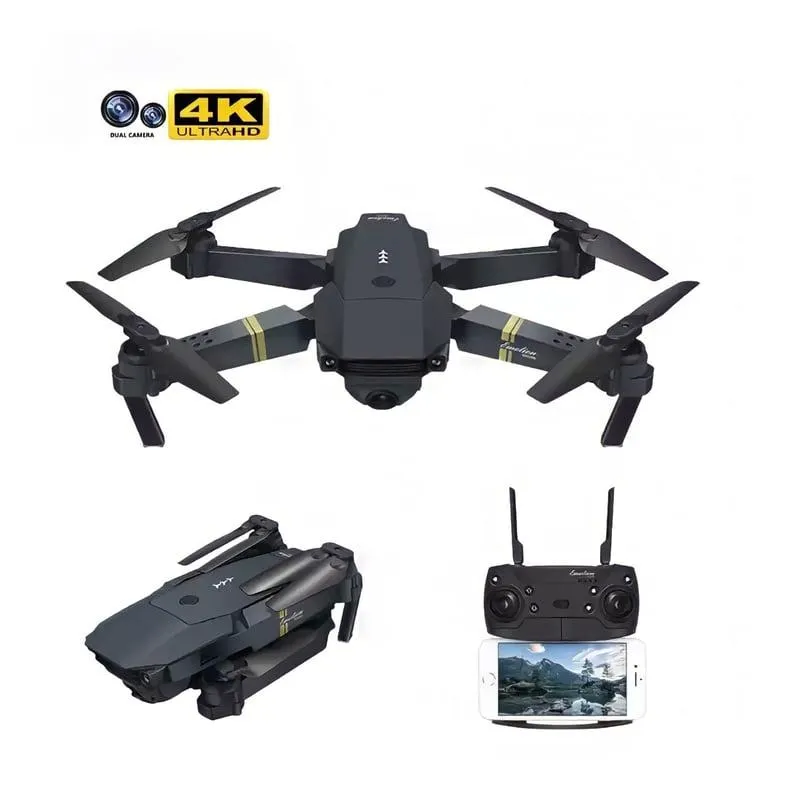 Dron 4k Ultra Hd Doble Cámara Control Remoto Wifi Plegable Con Bolso