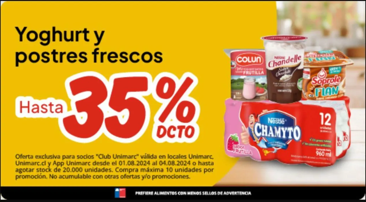 Catálogo de Yoghurt y postres frescos , hasta 35% dcto ! 1 de agosto al 4 de agosto 2024 - Página 1