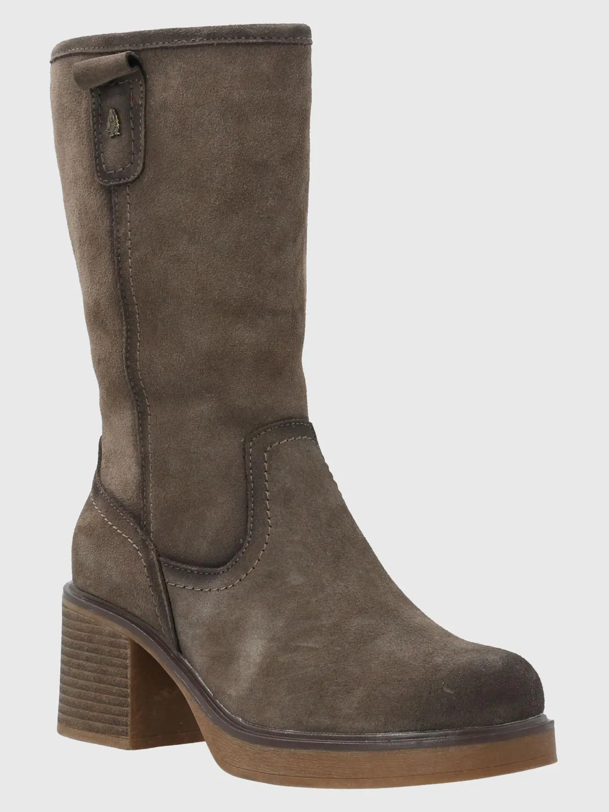 Bota Cuero Mujer Estella Gris Hush Puppies