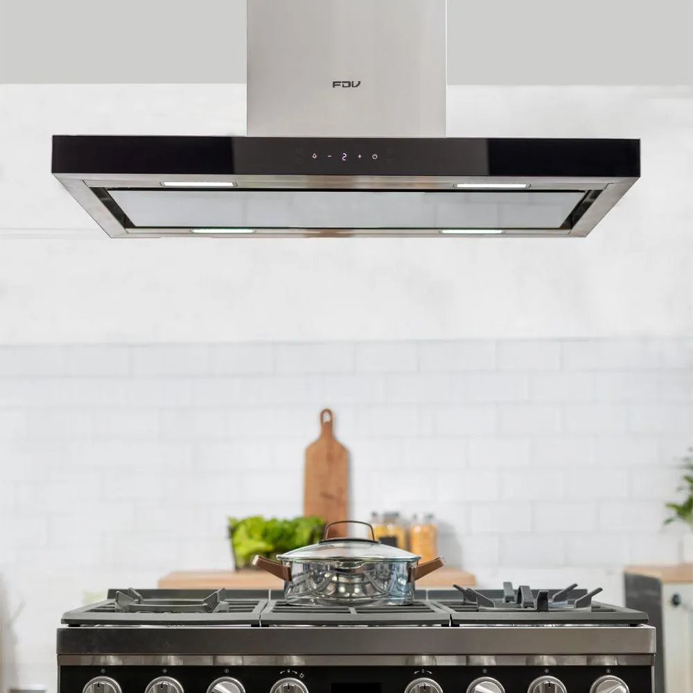 Campana de Pared Deluxe Chef 90 cm 800 m3/h FDV