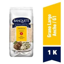 Arroz Grado 1 Banquete Premium Grano Largo y Ancho 1 kg