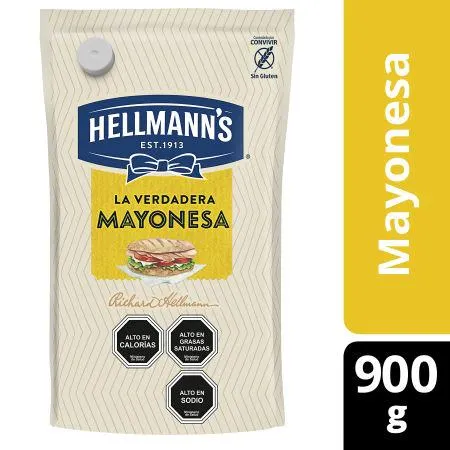 Hellmann's - Mayonesa Regular Doypack, 900 g