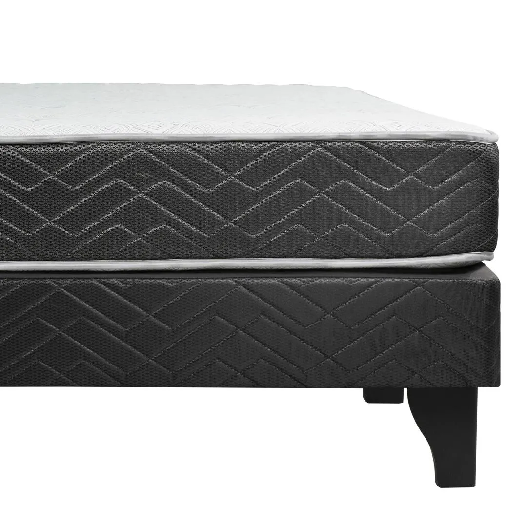 Cama Europea New Mega 2 Plazas Base Normal + Respaldo Córdoba