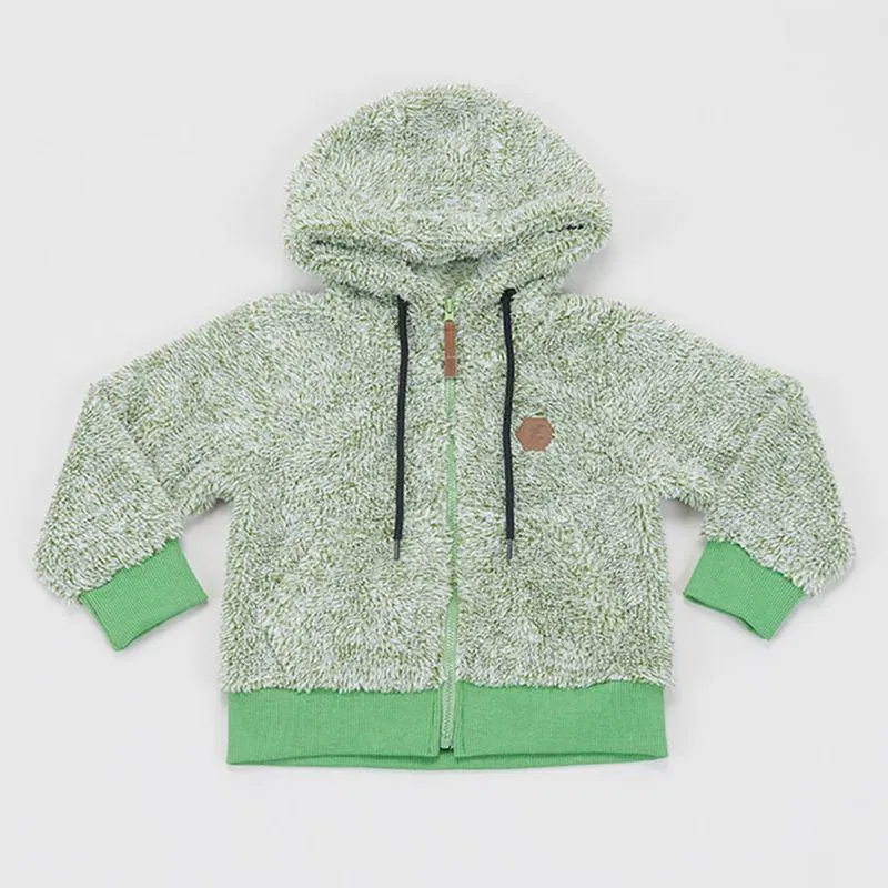 Polerón Bebe Niño Coral Zipper Hoodie Verde