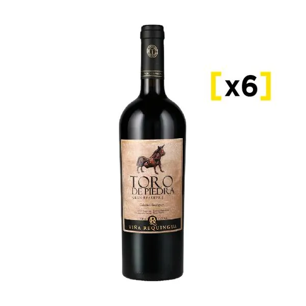 Vino Toro de Piedra Gran Reserva Cabernet Sauvignon x6 750cc| Liquidos.cl