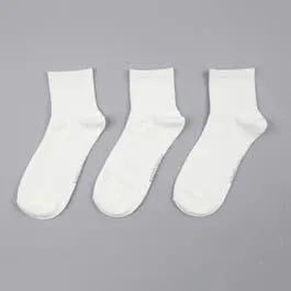 Pack 3X Calcetín Corto Hombre Acanalado 50721 Marfil