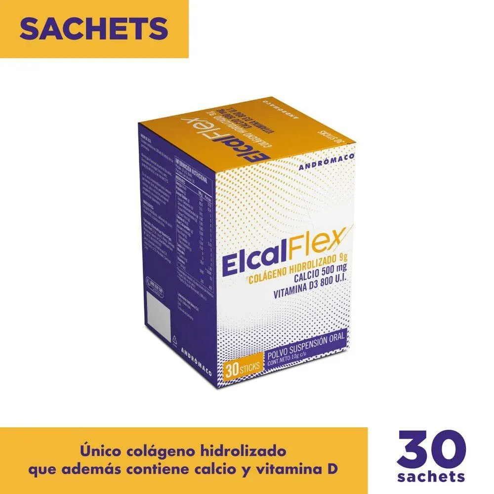 Elcal Flex Colageno Hidrolizado Polvo Suspension Oral 30 Sobres