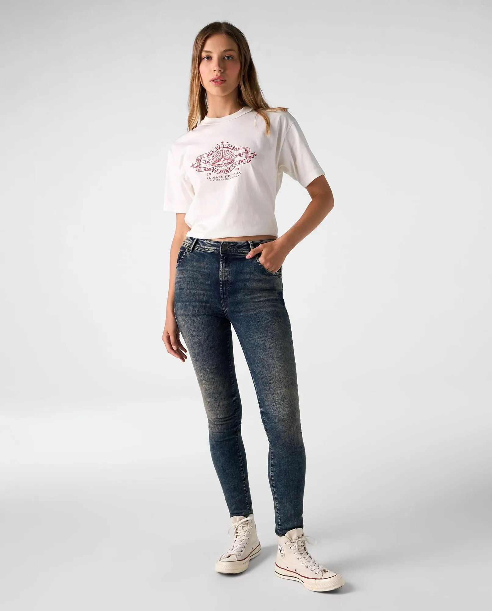 Jean Jegging tono oscuro para mujer