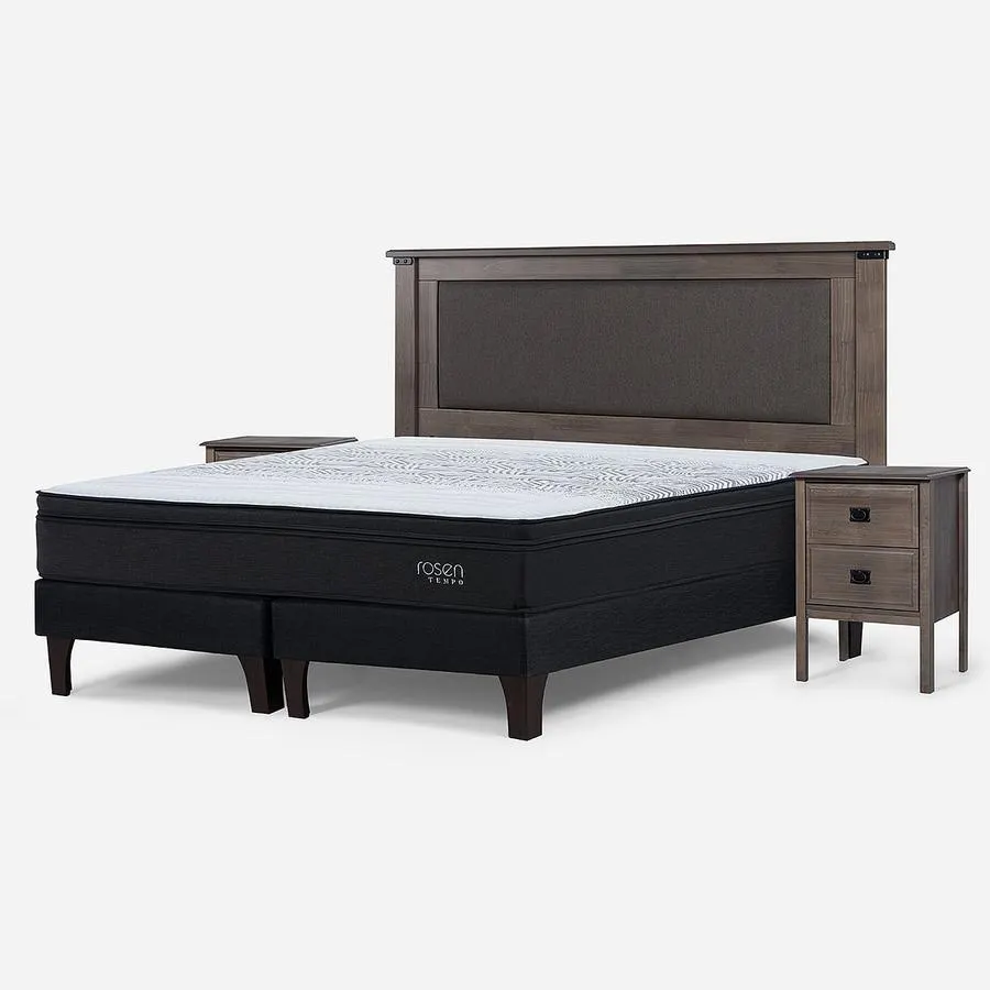 Cama Tempo Plus 2 Plazas + Muebles New Ray