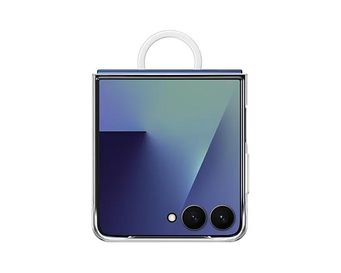 Carcasa transparente Galaxy Z Flip7 con anillo