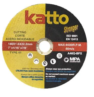 Disco de Corte Katto Stronger 7"x1,6mm Acero Inoxidable